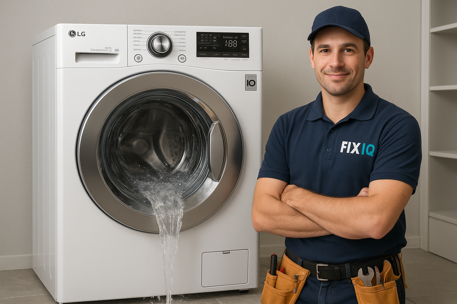 چرا ماشین لباسشویی ال‌جی آبریزی دارد ؟